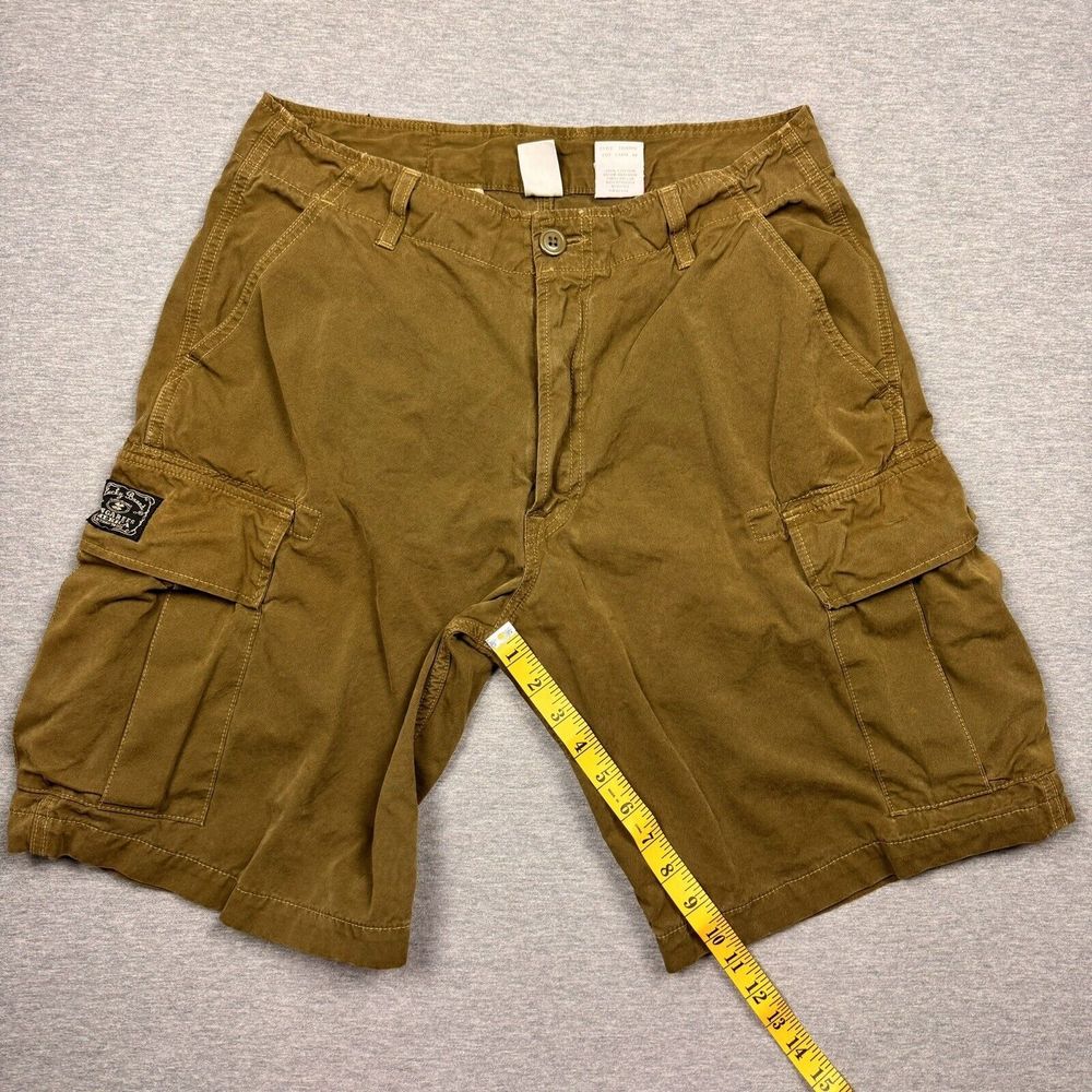 lucky brand mens army green cargo shorts size waist 31 inseam 10 American made - Picture 7 of 10